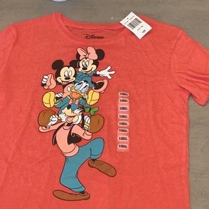 Disney Mickey Mouse Adult XS Red Shirt NWT Minnie Daffy Goofy short sleeve Top